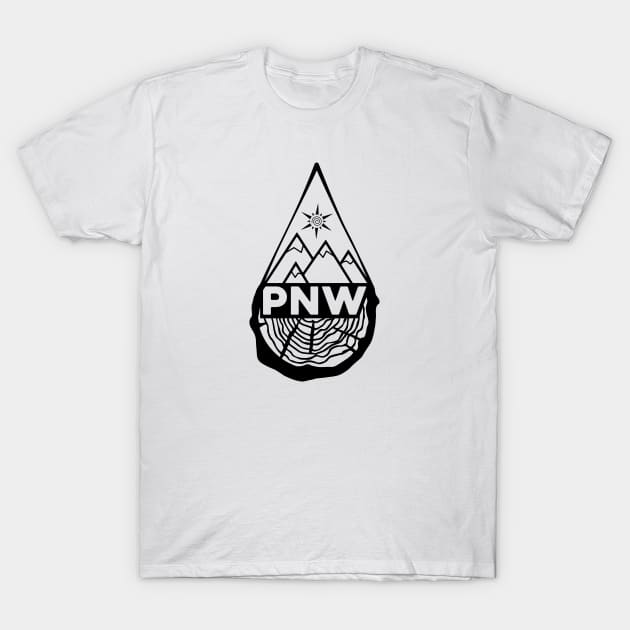 PNW Rain T-Shirt by RainShineDesign